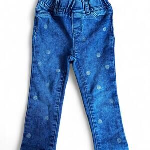 Gap size 2t girls Polka Dot Denim Jeans Pull on